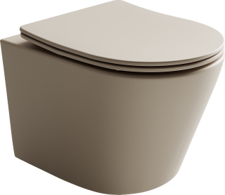 Подвесной унитаз Ceramica Nova Balearica CN6000MC безободковый капучино матовый Подвесной унитаз Ceramica Nova Balearica CN6000MC безободковый капучино матовый