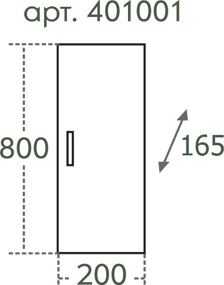 Шкаф СанТа Стандарт 401001 20см белый