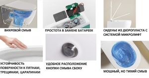 Унитаз Ceruttispa Sella Pulse MB CT10199 приставной с импульсным смывом Черный матовый с сиденьем Микролифт
