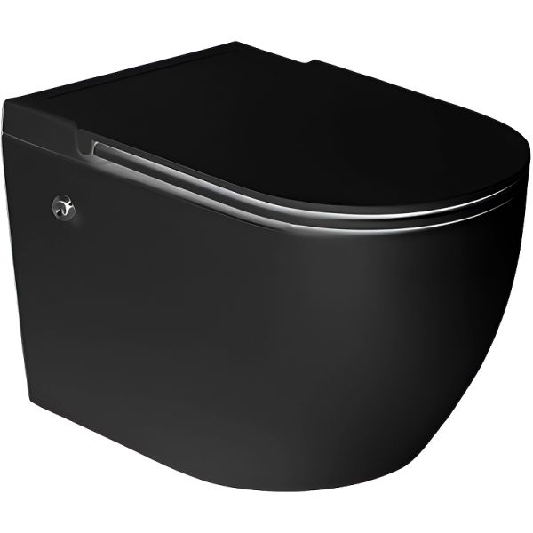 Унитаз Ceruttispa Sella Aria Pulse MB CT10194 подвесной с импульсным смывом Черный матовый с сиденьем Микролифт
