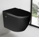 Унитаз Ceruttispa Sella Aria Pulse MB CT10194 подвесной с импульсным смывом Черный матовый с сиденьем Микролифт