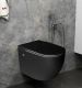 Унитаз Ceruttispa Sella Aria Pulse MB CT10194 подвесной с импульсным смывом Черный матовый с сиденьем Микролифт