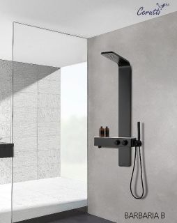 Душевая панель Ceruttispa Barbaria B CT9657 черная