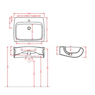 Раковина ArtCeram Hidra HI-LINE COL003 12 00 белая 65 см Раковина ArtCeram Hidra HI-LINE COL003 12 00 белая 65 см