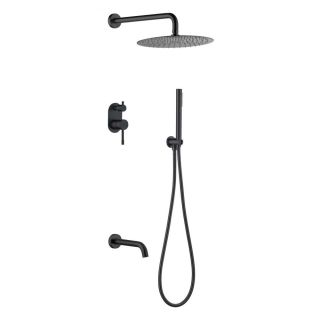 Верхний душ Boheme UNO Black 30cm  латунь черный