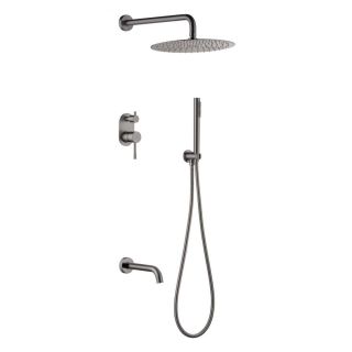 Верхний душ Boheme UNO Gun Metall 30cm  латунь графит