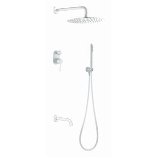 Верхний душ Boheme UNO Matt White 30cm  латунь белый матовый