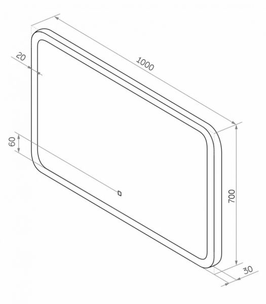 Зеркало с подсветкой Sintesi Jano SIN-SPEC-JANO-100 с подогревом 100см белый