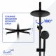Душевая стойка Ceruttispa CT12075 чёрный матовый