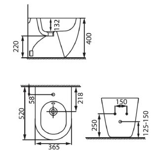 Биде Allen Brau Reality 4.32005.AN напольное серый антрацит