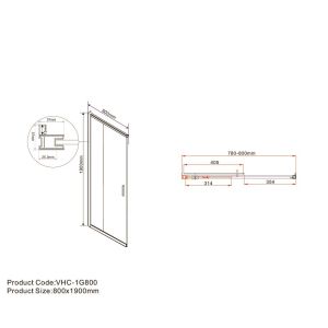 Душевой уголок Vincea Garda VSS-1G8012CLB 120x80 см