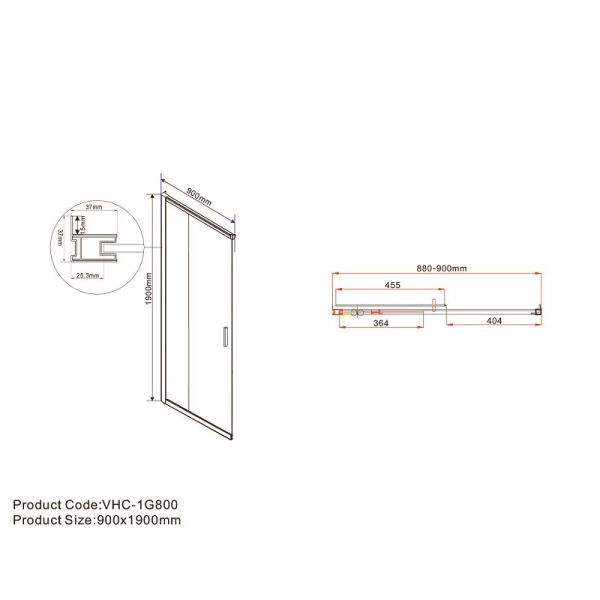 Душевой уголок Vincea Garda VSS-1G9011CLB 110x90 см