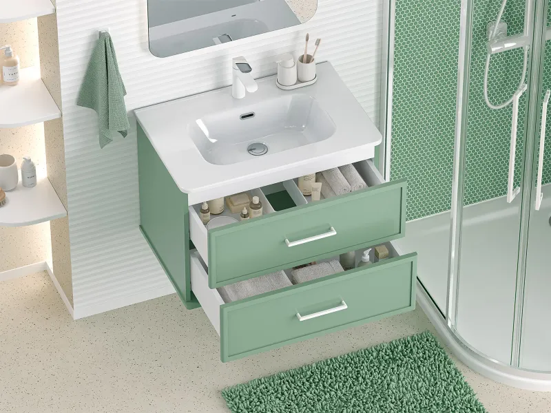 Подвесная тумба под раковину Brevita Verde 70 УТ000026838  зеленый