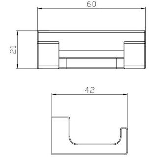 Двойной крючок Rav Slezak Nil NLA0102MG Сатин