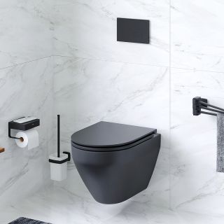 Комплект унитаза с инсталляцией AM.PM Spirit V2.0 FlashClean IS49038.701700MB с сиденьем Микролифт и Черной матовой клавишей смыва Комплект унитаза с инсталляцией AM.PM Spirit V2.0 FlashClean IS49038.701700MB с сиденьем Микролифт и Черной матовой клавишей смыва