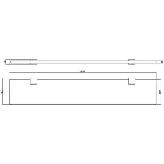 Стеклянная полка Rav Slezak Nill NLA0900/60 Хром