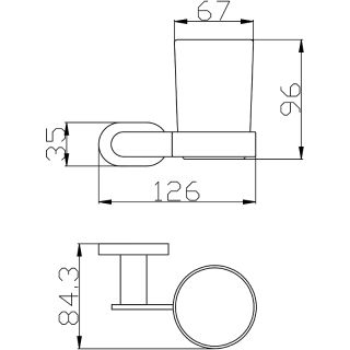 Стакан для зубных щеток Rav Slezak Yukon YUA0201 Хром