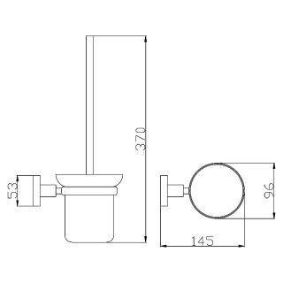 Ершик для унитаза Rav Slezak Colorado COA0500SM Бронза