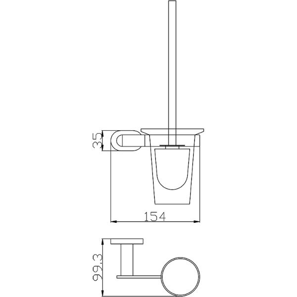 Ершик для унитаза Rav Slezak Yukon YUA0500 Хром