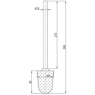 Ершик для унитаза Rav Slezak ND A0500-2CMAT Черный матовый