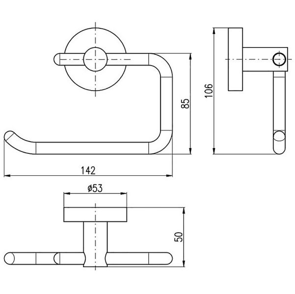 Держатель туалетной бумаги Rav Slezak Colorado COA0401SM Бронза