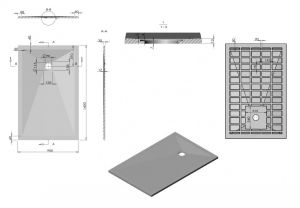Душевой поддон Vincea VST-4SR9014G 140 x 90 см