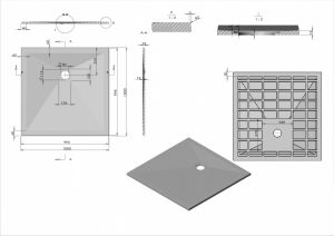 Душевой поддон Vincea VST-4SR1010G 100x 100 см
