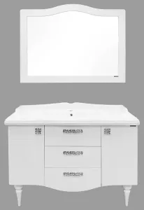Тумба с раковиной Comforty Монако 00003132224 120 см белый