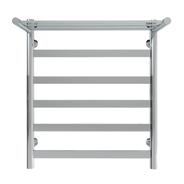 Полотенцесушитель водяной Indigo Slim LSLW50-50P с полкой 50x50 см хром