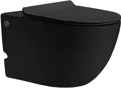Импульсный унитаз с инсталляцией SantiLine SL-5031MB чёрный матовый
