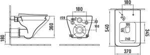 Унитаз подвесной SantiLine SL-5003 безободковый белый