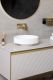Раковина накладная Armadi Art Sole Corian 801-R-MW 40 см белый матовый