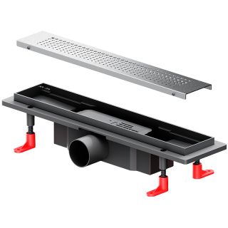 Душевой лоток AM.PM PrimeFlow 40 W02SC-P11-040-01SB с решеткой Хром матовый Cut Gradient Душевой лоток AM.PM PrimeFlow 40 W02SC-P11-040-01SB с решеткой Хром матовый Cut Gradient