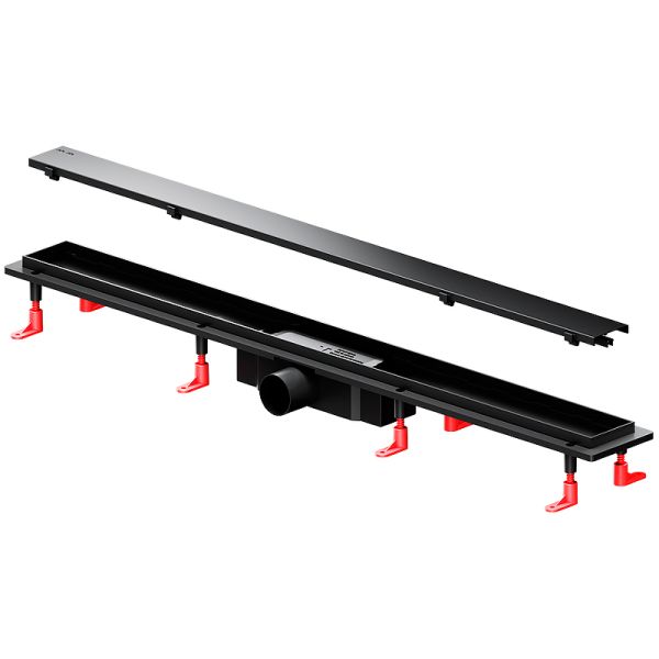 Душевой лоток AM.PM PrimeFlow 90 W02SC-U11-090-04BM с Черной матовой решеткой / под плитку Tile Душевой лоток AM.PM PrimeFlow 90 W02SC-U11-090-04BM с Черной матовой решеткой / под плитку Tile