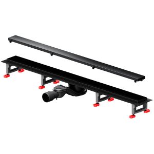 Душевой лоток AM.PM MasterFlow 90 W01SC-U11-090-04BM с Черной матовой решеткой / под плитку Tile