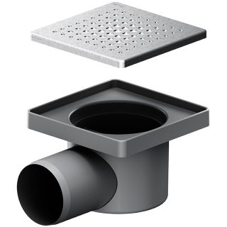 Душевой трап AM.PM PrimeFlow 10 W02BD-P11-010-01SB с решеткой Хром матовый Cut Gradient Душевой трап AM.PM PrimeFlow 10 W02BD-P11-010-01SB с решеткой Хром матовый Cut Gradient