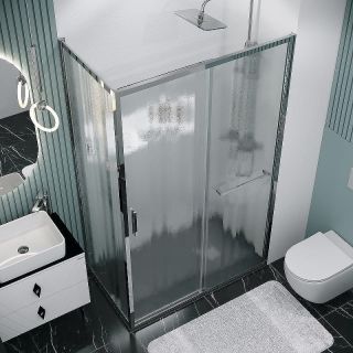 Боковая стенка Grossman Style 200.K33.05.80.10.02 80 см профиль хром стекло шиншилла