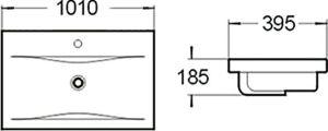 Мебельная раковина SantiLine SL-2101 (100) белый