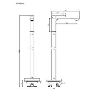 Смеситель для раковины AQUAme Savona AQM6811GM графит матовый