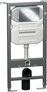 Инсталляция для унитаза Ceramica Nova Envision CN1001CH с кнопкой смыва Round хром Инсталляция для унитаза Ceramica Nova Envision CN1001CH с кнопкой смыва Round хром