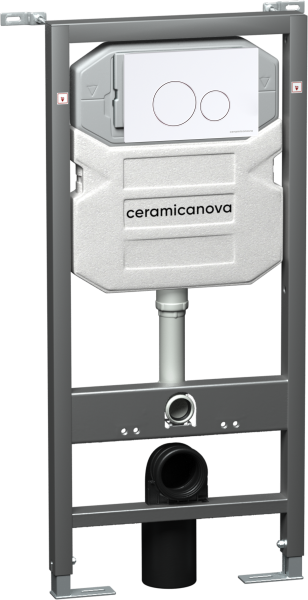 Инсталляция для унитаза Ceramica Nova Envision CN1001W с кнопкой смыва Round белый Инсталляция для унитаза Ceramica Nova Envision CN1001W с кнопкой смыва Round белый