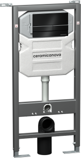 Инсталляция для унитаза Ceramica Nova Envision CN1002B с кнопкой смыва Flat чёрный матовый Инсталляция для унитаза Ceramica Nova Envision CN1002B с кнопкой смыва Flat чёрный матовый
