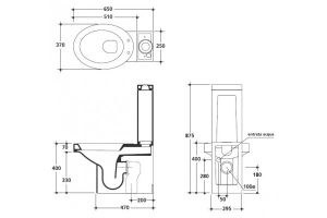 Унитаз Kerasan Cento 351701 напольный белый