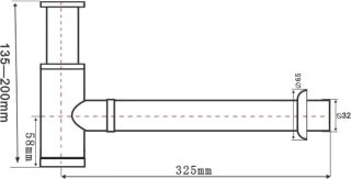 Сифон для раковины SantiLine SL-116 боковой выпуск золото Сифон для раковины SantiLine SL-116 боковой выпуск золото