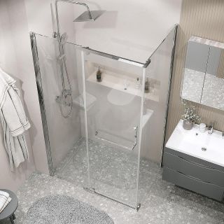 Боковая стенка Grossman Pragma 200.K33.03.90.10.00 90 см профиль хром стекло прозрачное