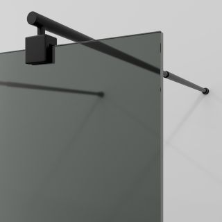 Душевая перегородка WasserKRAFT Vechte 60W39MB-TG 90 см профиль чёрный матовый стекло тонированное