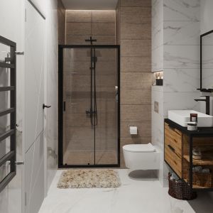 Душевая дверь Niagara NG-82-13AB 130см чёрный/прозрачное