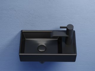 Раковина подвесная Ceramicanova Элемент (Element) CN6051LMB 41 см чёрный матовый