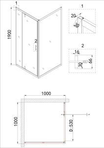 Душевой уголок Niagara NG-63-10A-A100 100x100см хром/прозрачное