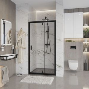 Душевая дверь Niagara NG-83-11AB 110см чёрный/прозрачное